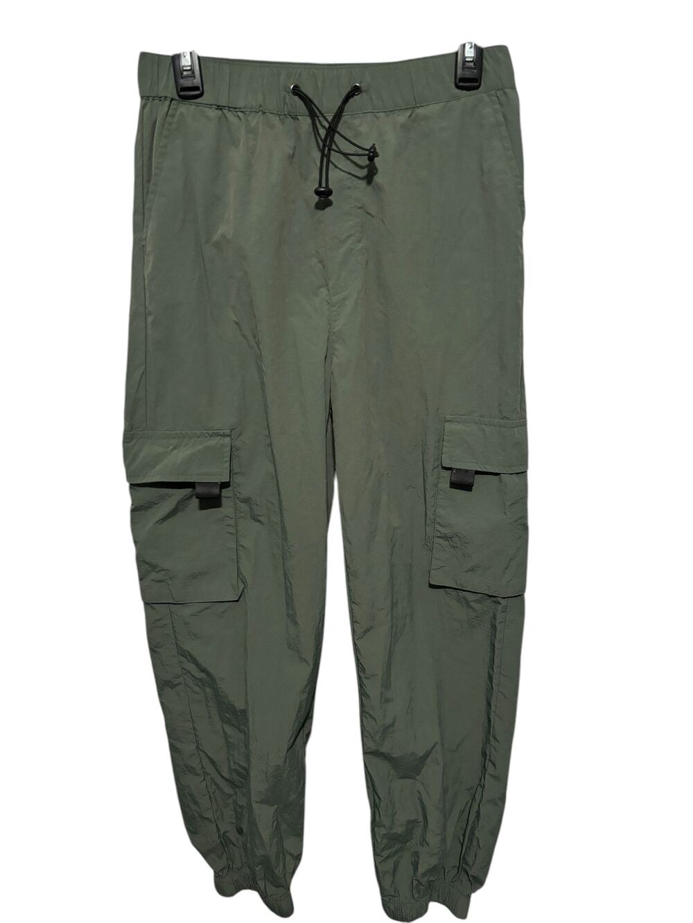 Indigo Rising Cargo Jogger Sweatpants Olive Green Drawstring Pants Womens